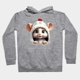 Christmas Peeking Baby Mouse Hoodie